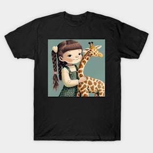 Girl And Giraffe T-Shirt